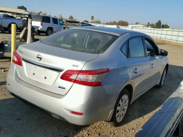 1N4AB7AP1EN851548 - 2014 NISSAN SENTRA S SILVER photo 4