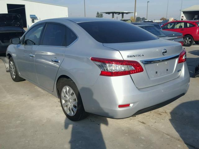 3N1AB7AP5EY207714 - 2014 NISSAN SENTRA S SILVER photo 3