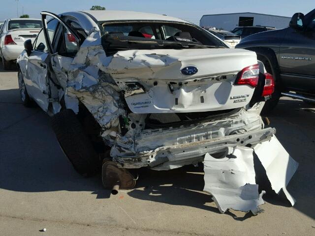 4S3BNAA67F3011054 - 2015 SUBARU LEGACY 2.5 WHITE photo 3