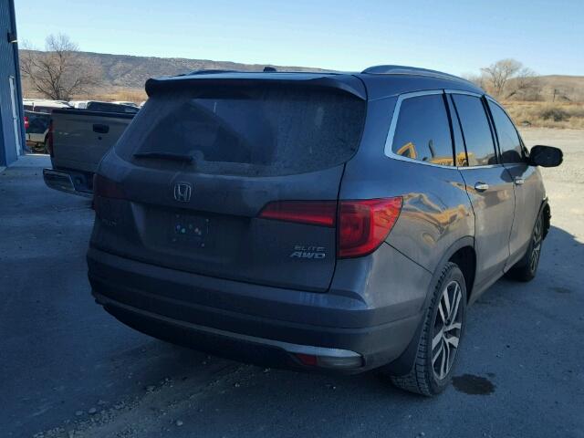 5FNYF6H07GB014692 - 2016 HONDA PILOT ELIT GRAY photo 4