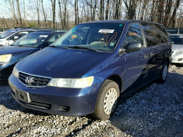 5FNRL18543B141311 - 2003 HONDA ODYSSEY LX BLUE photo 2