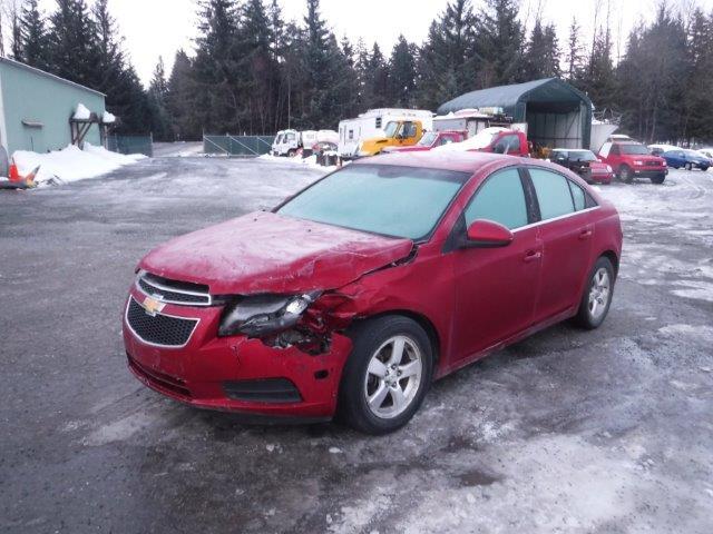 1G1PF5S93B7105124 - 2011 CHEVROLET CRUZE LT RED photo 2