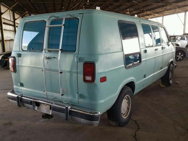 2B6HB21Y4MK404201 - 1991 DODGE RAM VAN B2 TEAL photo 4