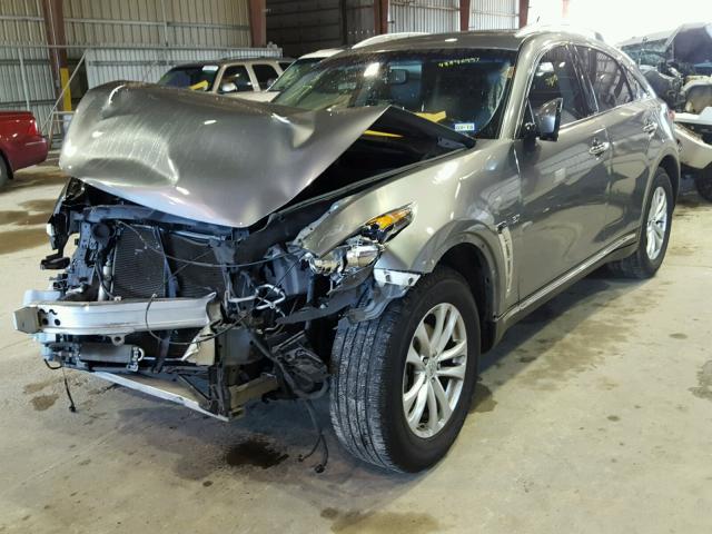 JN8CS1MUXEM450494 - 2014 INFINITI QX70 GRAY photo 2