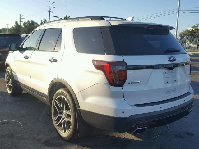 1FM5K8GT1GGC59432 - 2016 FORD EXPLORER S WHITE photo 3