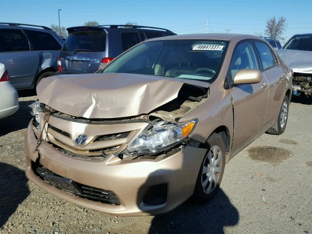 2T1BU4EE2BC644116 - 2011 TOYOTA COROLLA BA TAN photo 2