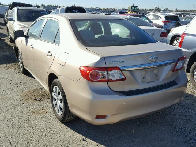 2T1BU4EE2BC644116 - 2011 TOYOTA COROLLA BA TAN photo 3