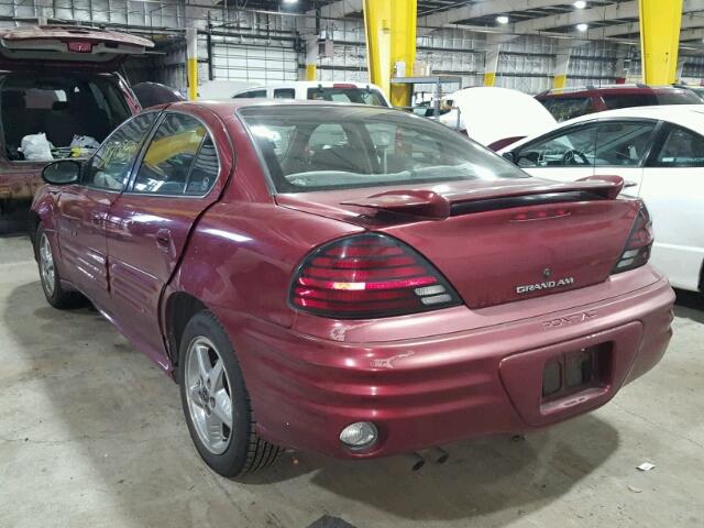 1G2NF52E92M595764 - 2002 PONTIAC GRAND AM S 勃艮第红 照片 3