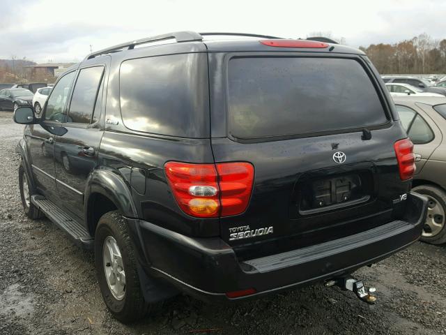 5TDZT38A01S051915 - 2001 TOYOTA SEQUOIA LI BLACK photo 3