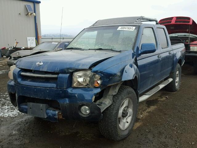 1N6ED27Y31C320864 - 2001 NISSAN FRONTIER C BLUE photo 2