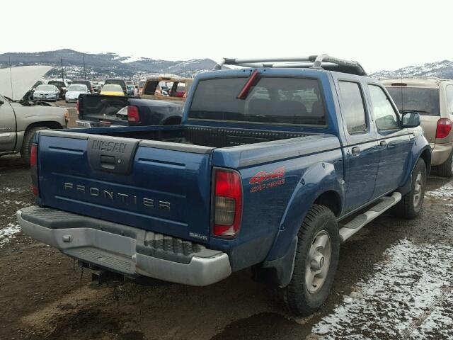 1N6ED27Y31C320864 - 2001 NISSAN FRONTIER C BLUE photo 4