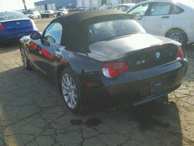 4USBU33507LW73038 - 2007 BMW Z4 3.0 BLACK photo 3