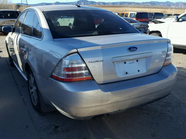 1FAHP24W28G175657 - 2008 FORD TAURUS SEL SILVER photo 3