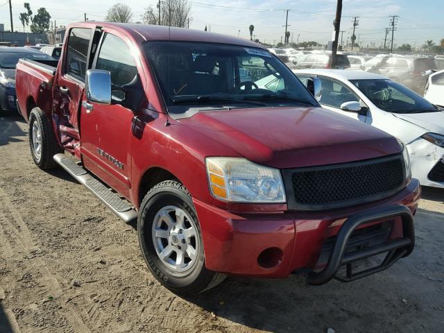 1N6AA07A36N509671 - 2006 NISSAN TITAN XE BURGUNDY photo 1