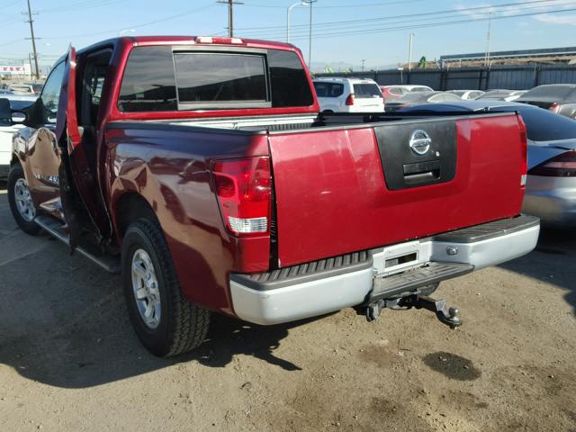 1N6AA07A36N509671 - 2006 NISSAN TITAN XE BURGUNDY photo 3