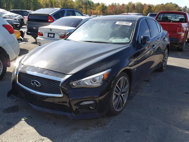 JN1BV7AR3FM415379 - 2015 INFINITI Q50 BASE BLACK photo 2