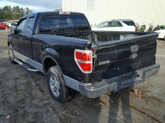 1FTEX1C89AKA48515 - 2010 FORD F150 SUPER BLACK photo 3