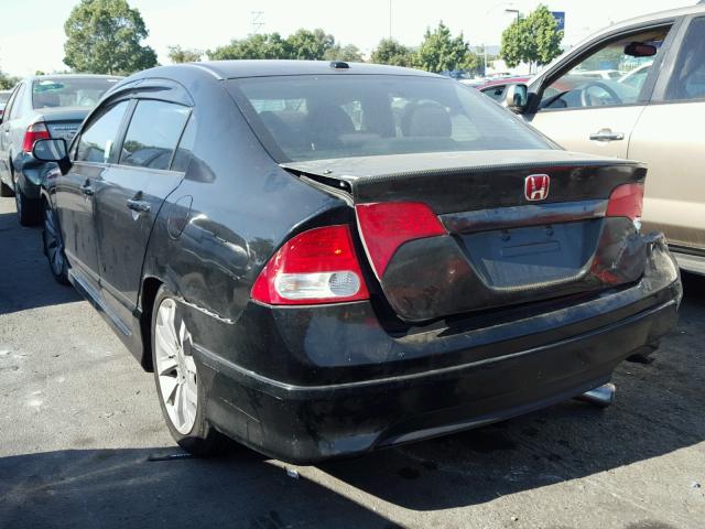 2HGFA55599H707164 - 2009 HONDA CIVIC SI BLACK photo 3