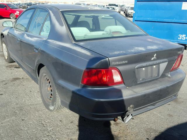 4A3AA46G52E116813 - 2002 MITSUBISHI GALANT ES BLUE photo 3