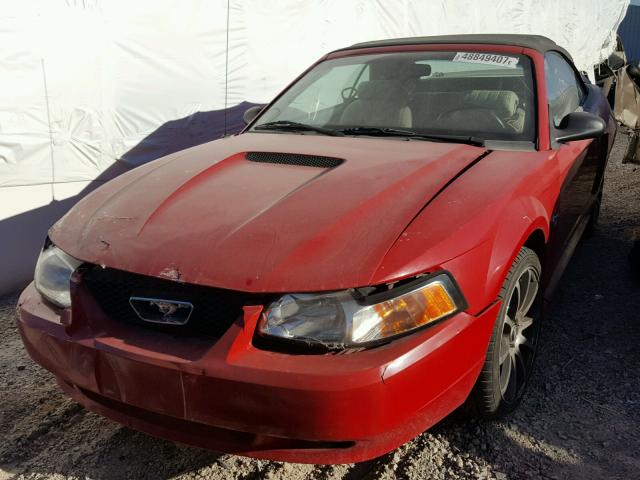1FAFP4444XF220815 - 1999 FORD MUSTANG RED photo 2