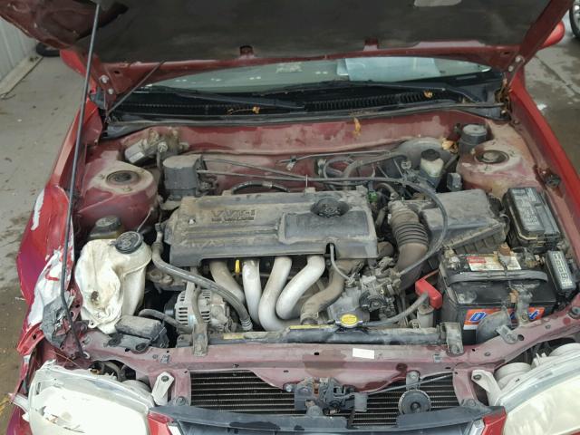 1NXBR12E51Z487733 - 2001 TOYOTA COROLLA CE RED photo 7