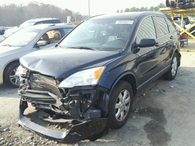 JHLRE48759C000477 - 2009 HONDA CR-V EXL BLACK photo 2