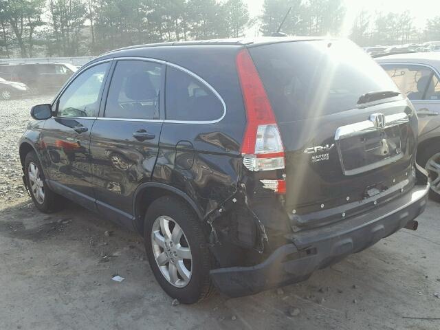 JHLRE48759C000477 - 2009 HONDA CR-V EXL BLACK photo 3