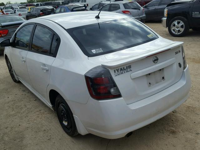 3N1BB6AP7BL612464 - 2011 NISSAN SENTRA SE- WHITE photo 3