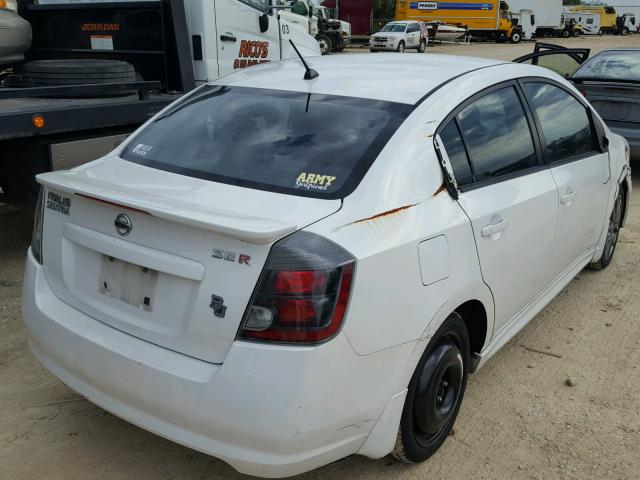 3N1BB6AP7BL612464 - 2011 NISSAN SENTRA SE- WHITE photo 4