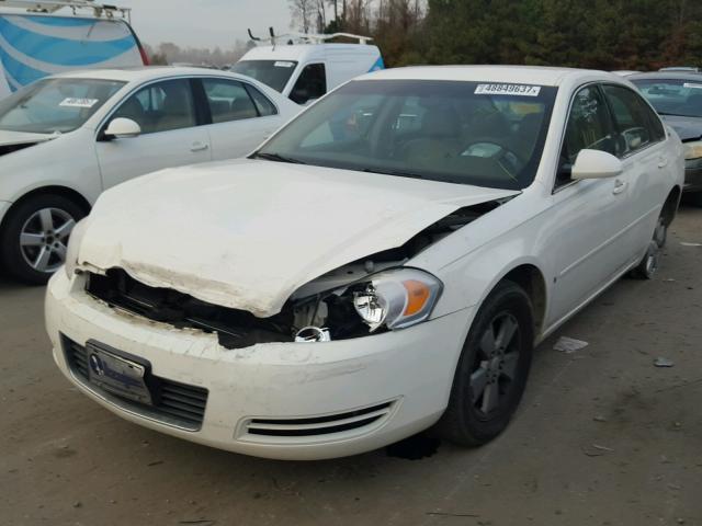 2G1WT58K979103933 - 2007 CHEVROLET IMPALA LT WHITE photo 2