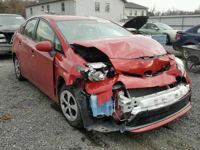 JTDKN3DU5D5595512 - 2013 TOYOTA PRIUS RED photo 1