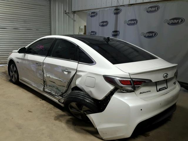 KMHE34L17GA012770 - 2016 HYUNDAI SONATA HYB WHITE photo 3