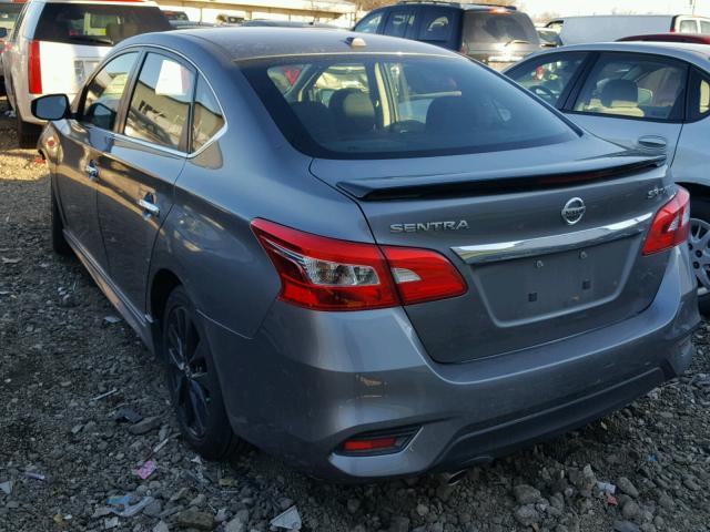 3N1CB7AP8HY284848 - 2017 NISSAN SENTRA SR GRAY photo 3