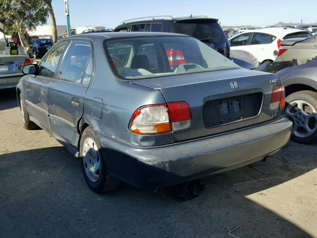 1HGEJ660XTL007927 - 1996 HONDA CIVIC LX BLUE photo 3