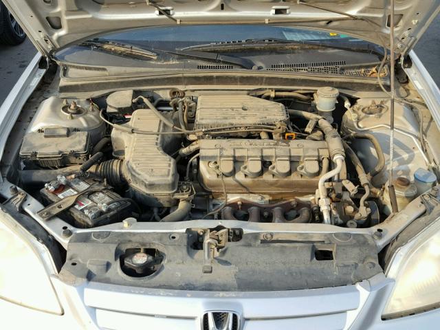 JHMES16512S001558 - 2002 HONDA CIVIC LX SILVER photo 7