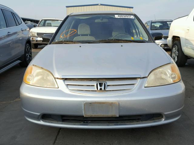 JHMES16512S001558 - 2002 HONDA CIVIC LX SILVER photo 9