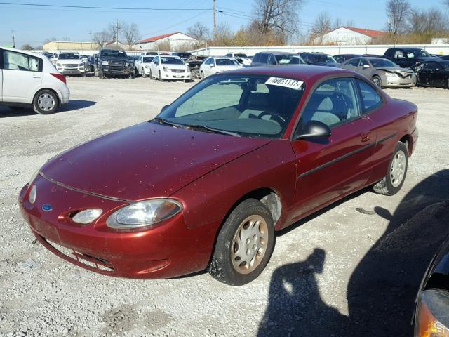 3FAKP1133WR261673 - 1998 FORD ESCORT ZX2 MAROON photo 2