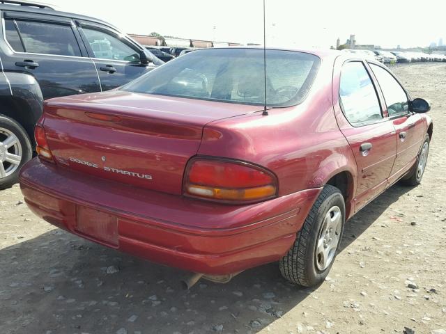 1B3EJ46X3VN664612 - 1997 DODGE STRATUS MAROON photo 4