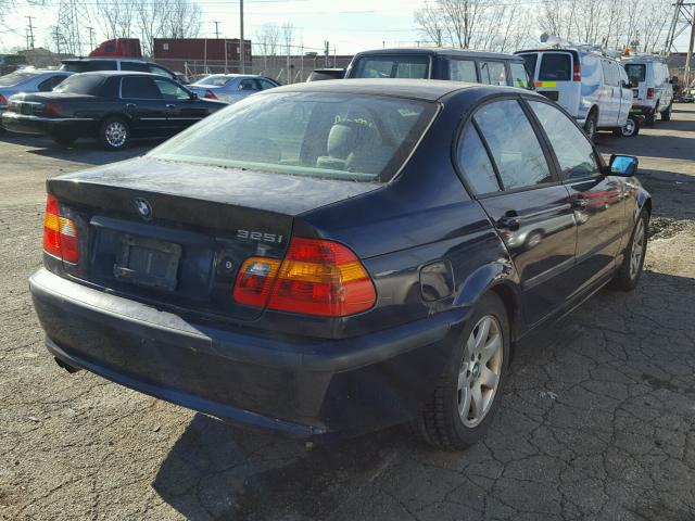 WBAEV334X2KL68617 - 2002 BMW 325 I BLUE photo 4