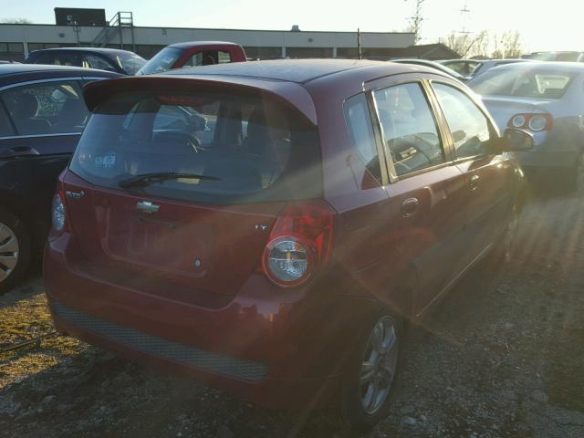 KL1TD6DE7BB206716 - 2011 CHEVROLET AVEO LS RED photo 4