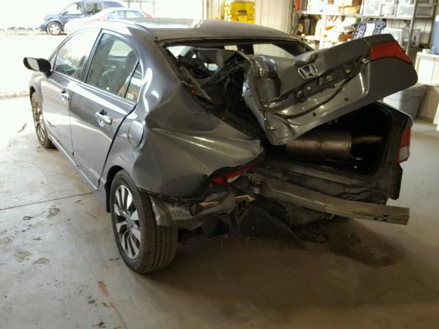 2HGFA16909H346918 - 2009 HONDA CIVIC EXL GRAY photo 3