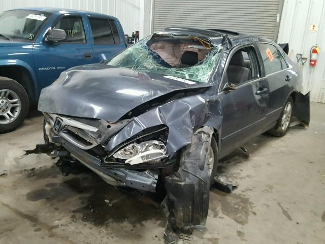 1HGCM56747A208763 - 2007 HONDA ACCORD EX BLACK photo 2