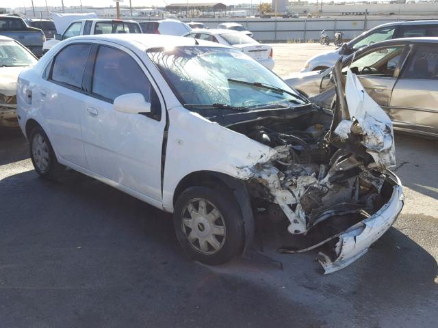 KL1TD52645B397098 - 2005 CHEVROLET AVEO BASE Biały zdjęcie 1