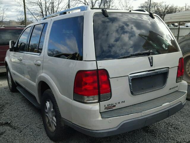 5LMEU88H54ZJ41188 - 2004 LINCOLN AVIATOR 白色 照片 3