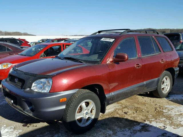 KM8SC13D62U272662 - 2002 HYUNDAI SANTA FE G RED photo 2