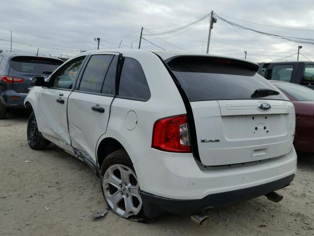 2FMDK4GC8CBA83159 - 2012 FORD EDGE SE WHITE photo 3