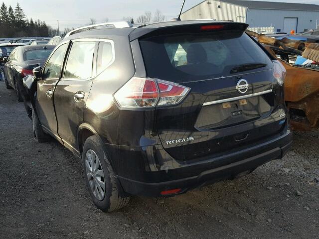 5N1AT2MV8EC766671 - 2014 NISSAN ROGUE S BLACK photo 3