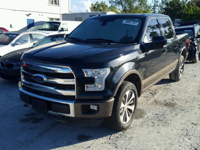 1FTEW1EG9FFD07401 - 2015 FORD F150 SUPER BLACK photo 2