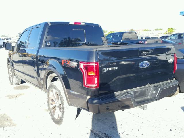 1FTEW1EG9FFD07401 - 2015 FORD F150 SUPER BLACK photo 3