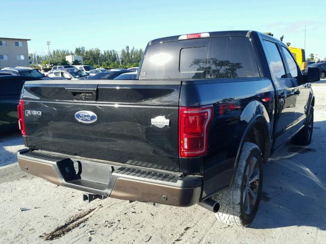 1FTEW1EG9FFD07401 - 2015 FORD F150 SUPER BLACK photo 4